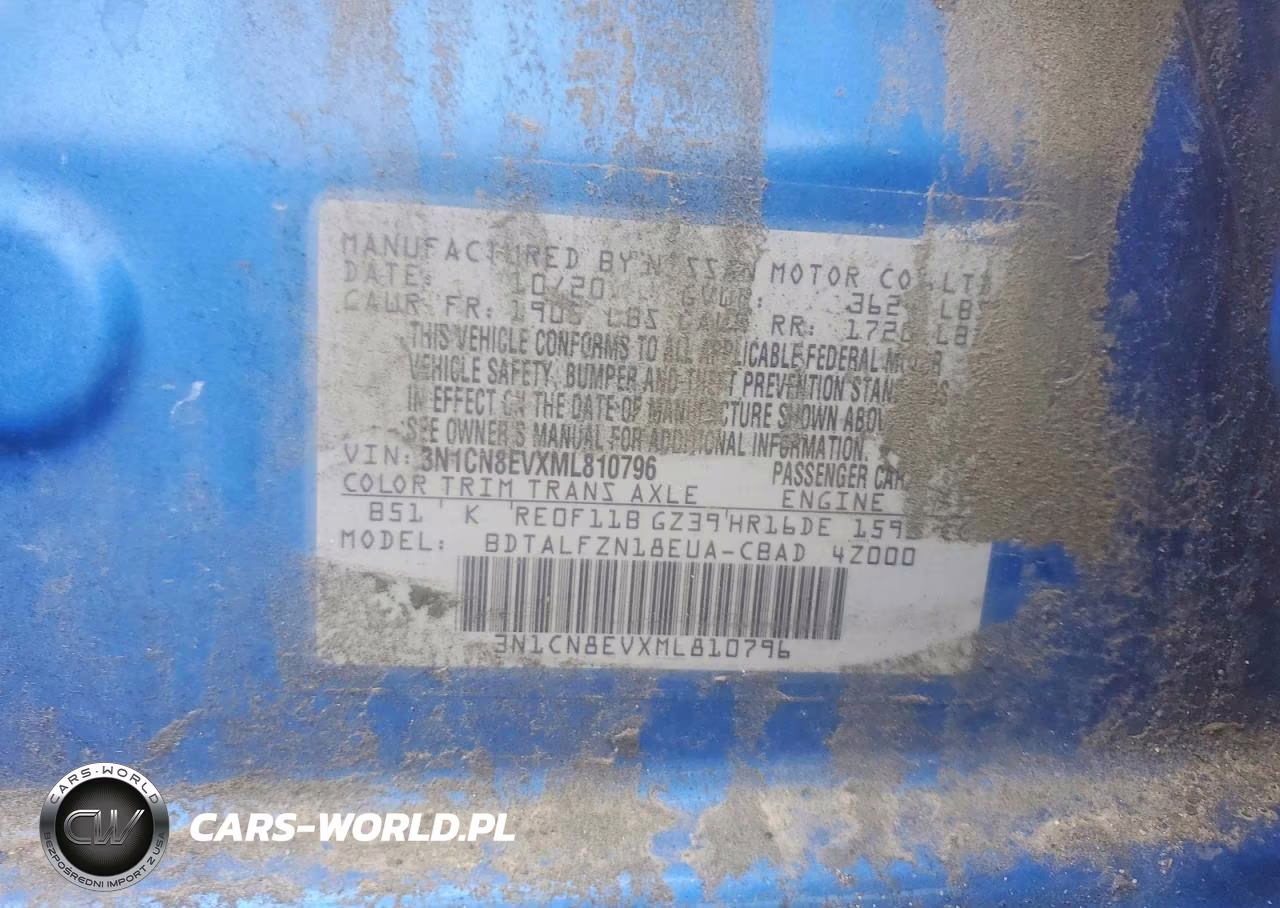 2021 Nissan Versa Sv VIN:3N1CN8EVXML810796 - 12