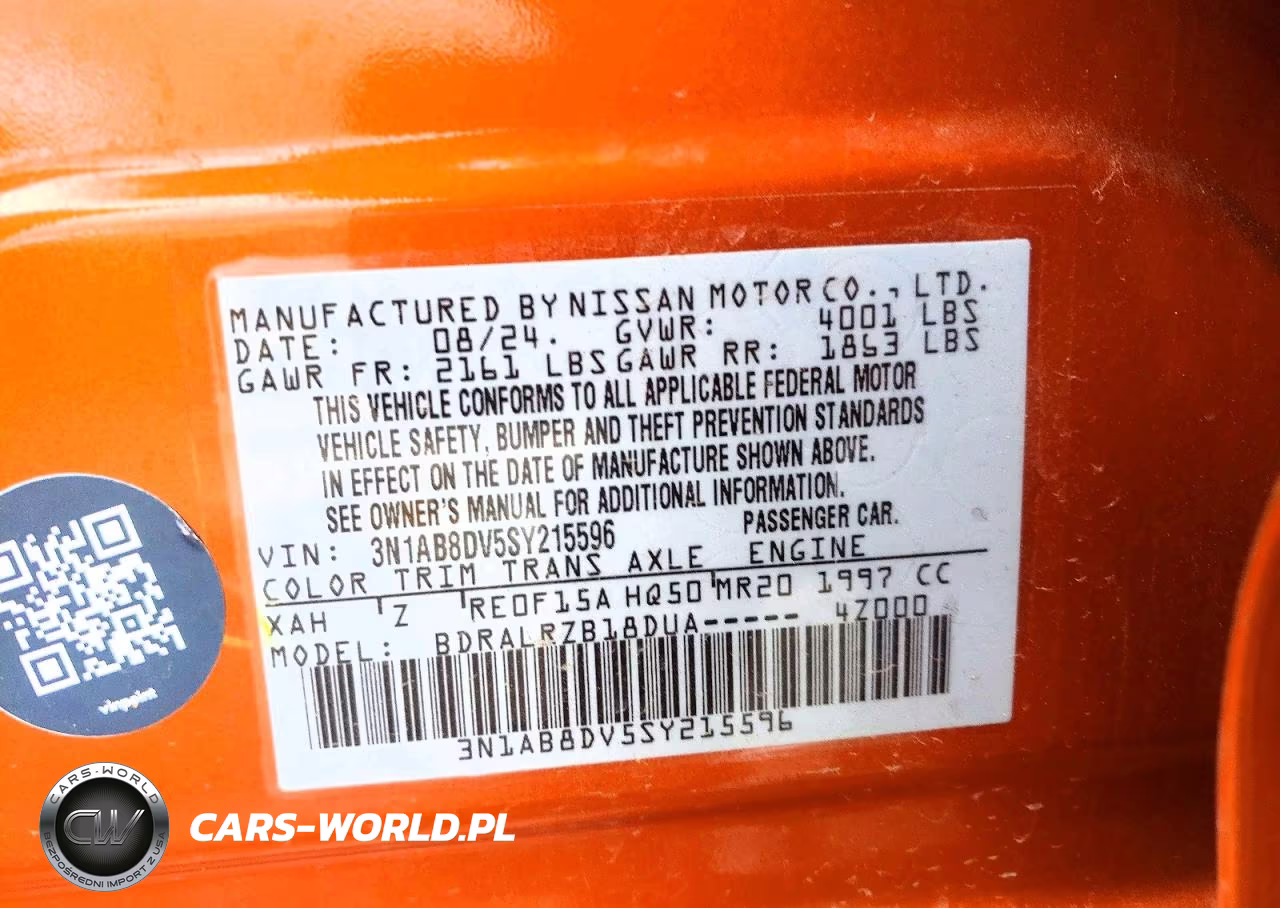 2025 Nissan Sentra Sr VIN:3N1AB8DV5SY215596 - 12