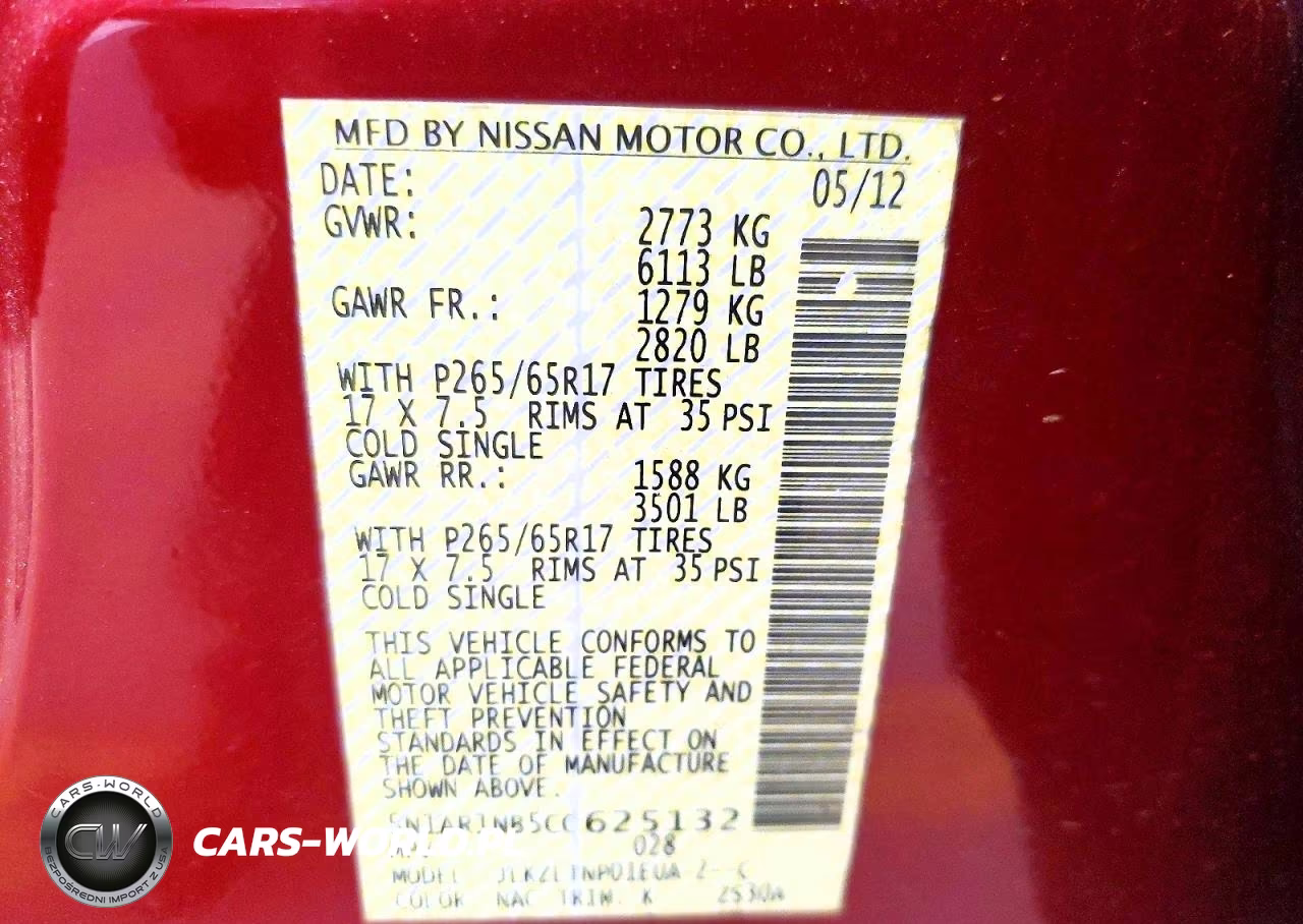 2012 Nissan Pathfinder S VIN:5N1AR1NB5CC625132 - 13