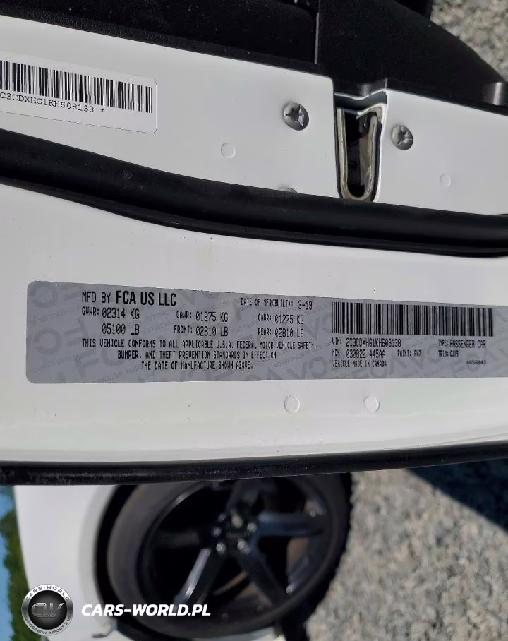 2019 Dodge Charger Gt VIN:2C3CDXHG1KH608138 - 12