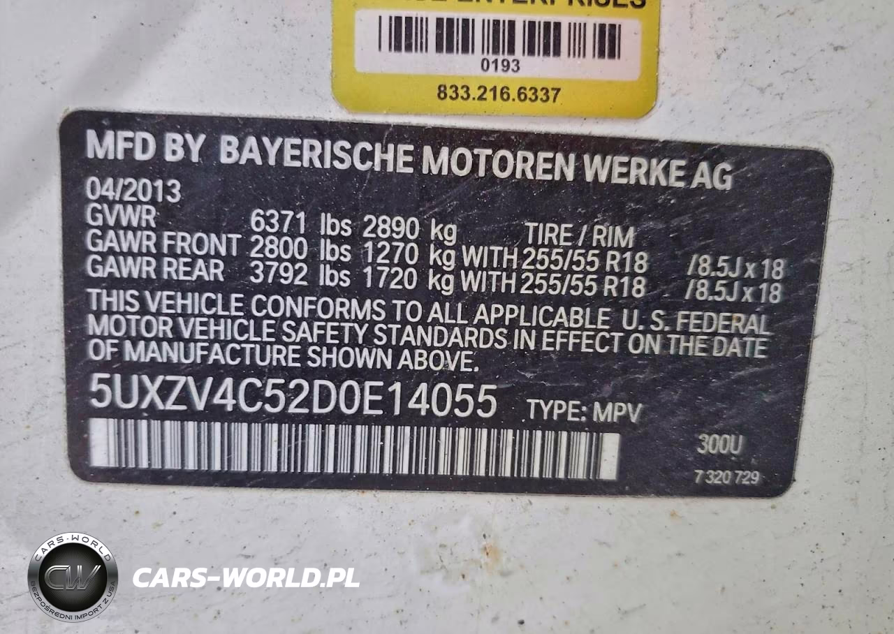 2013 BMW X5 xDrive35I VIN:5UXZV4C52D0E14055 - 13