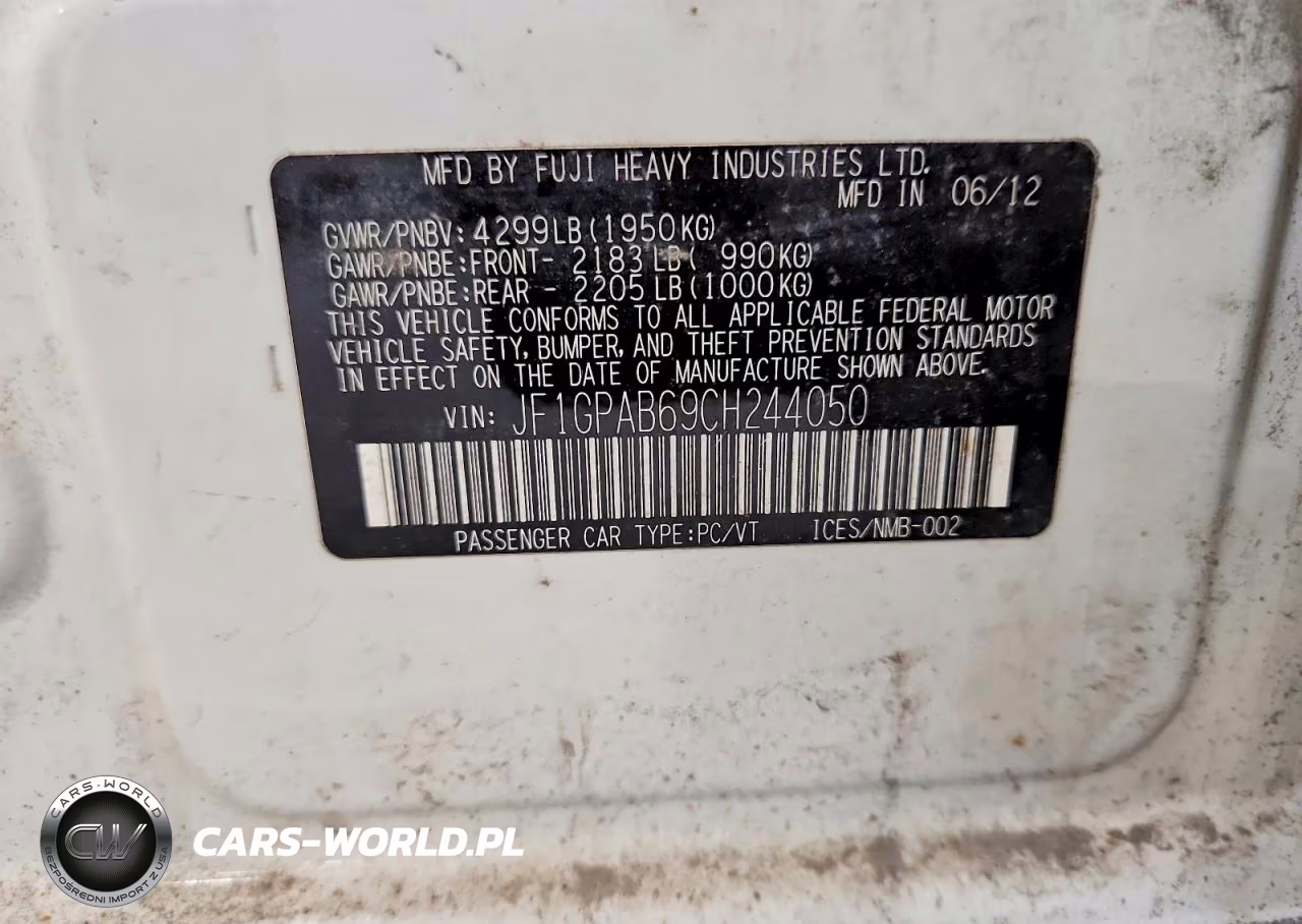 2012 Subaru Impreza Premium VIN:JF1GPAB69CH244050 - 13