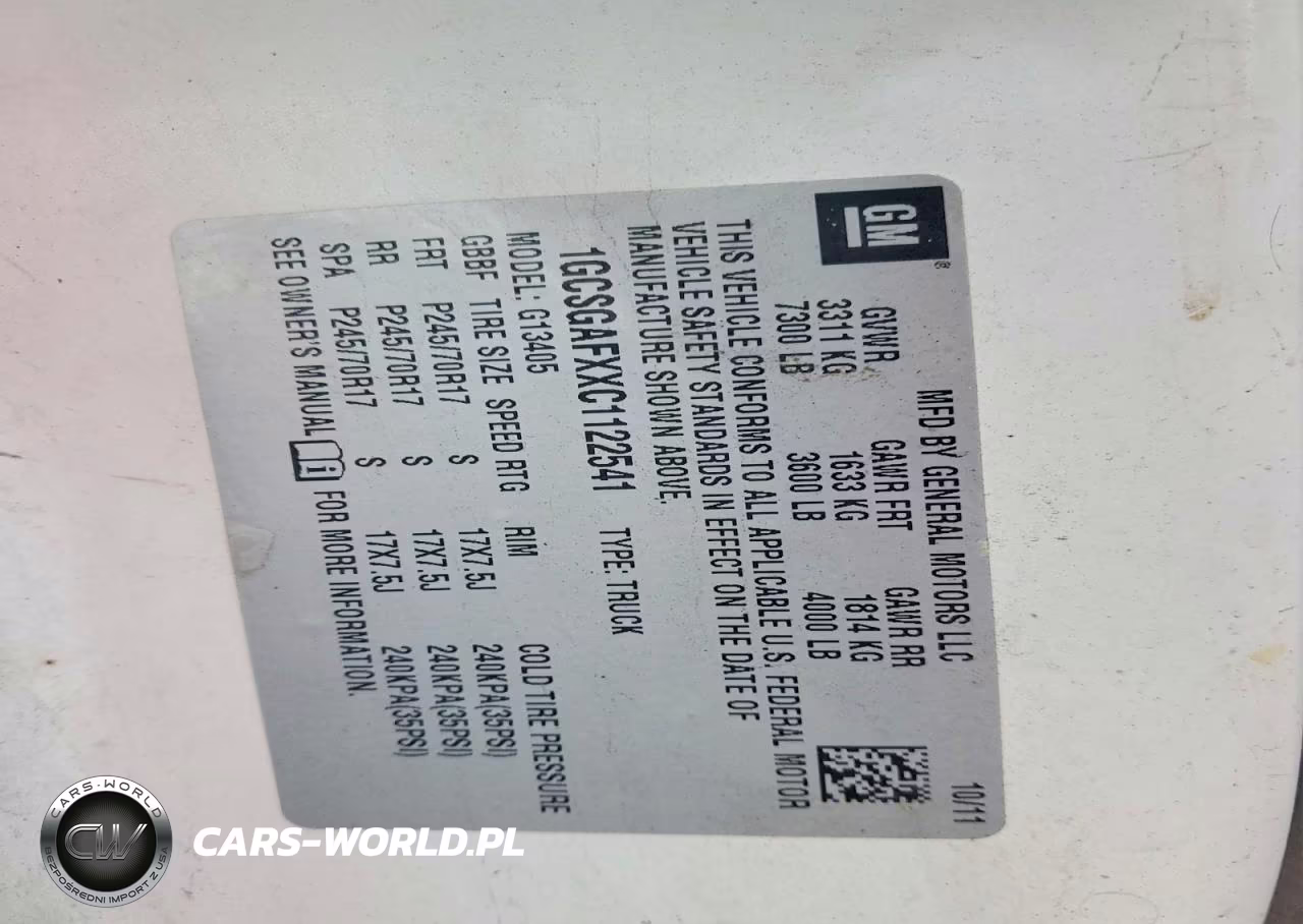 2012 Chevrolet Express 1500 Cargo Delivery Van VIN:1GCSGAFXXC1122541 - 13