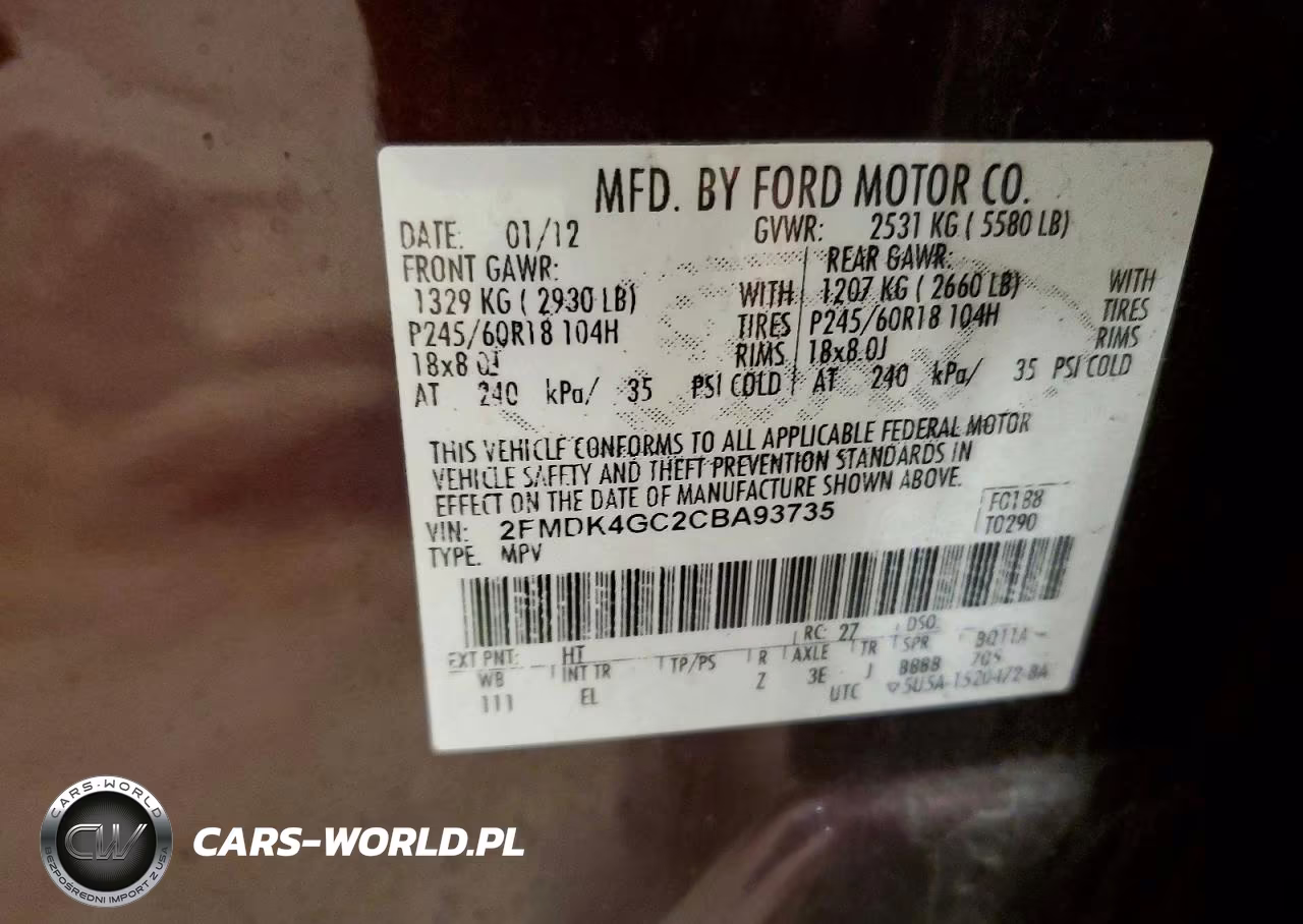 2012 Ford Edge Se VIN:2FMDK4GC2CBA93735 - 13