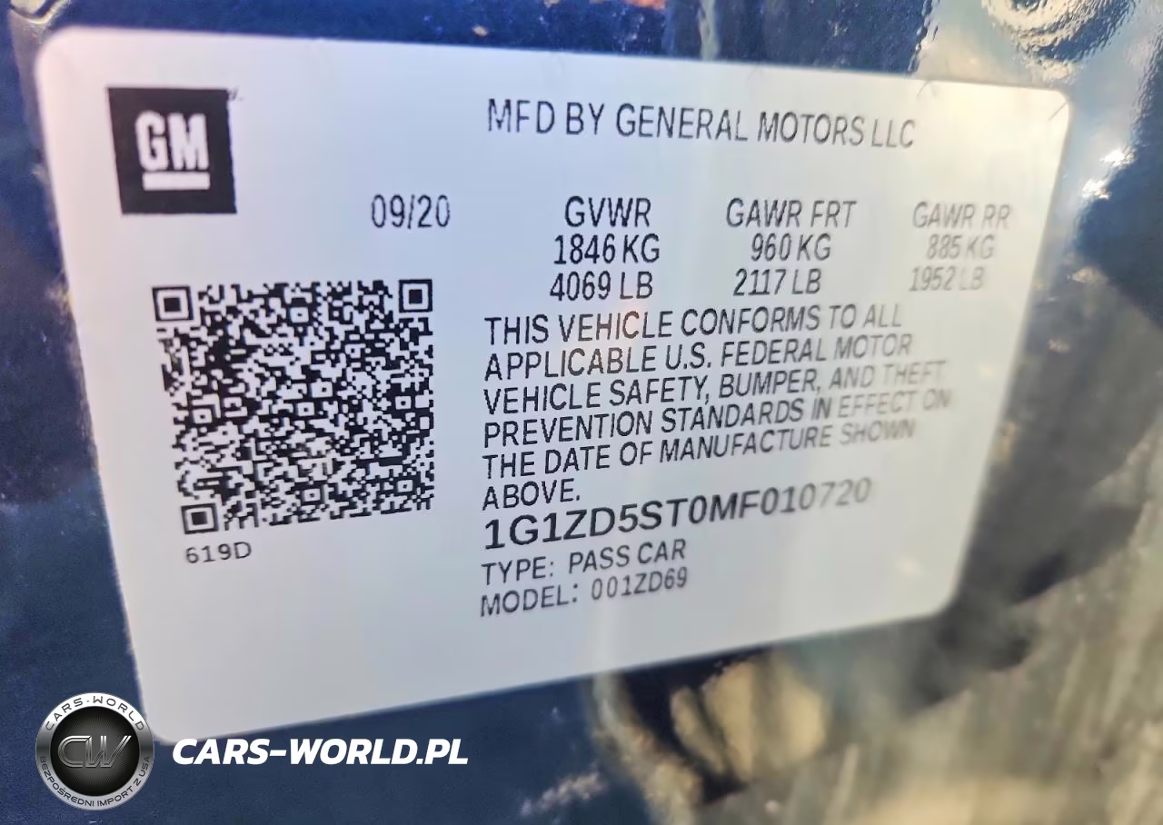 2021 Chevrolet Malibu Lt VIN:1G1ZD5ST0MF010720 - 12
