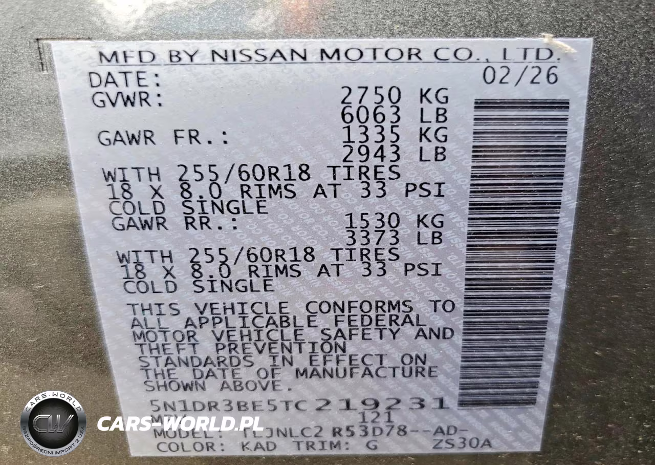 2026 Nissan Pathfinder Sv VIN:5N1DR3BE5TC219231 - 14