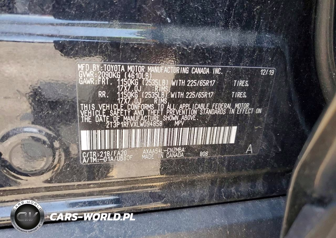 2020 Toyota Rav4 Xle VIN:2T3P1RFVXLW094858 - 13