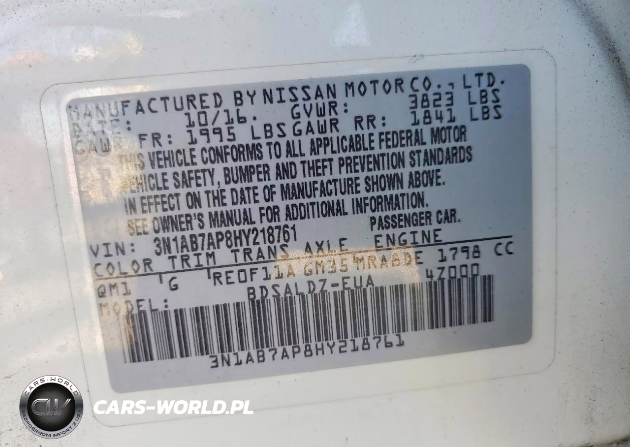 2017 Nissan Sentra Sv VIN:3N1AB7AP8HY218761 - 12