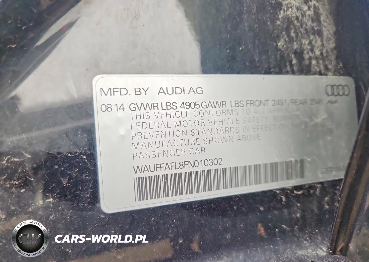 2015 Audi A4 Premium Plus VIN:WAUFFAFL8FN010302 - 12