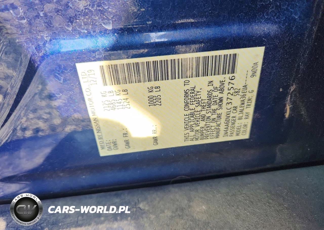 2020 Nissan Maxima Sl VIN:1N4AA6DVXLC372576 - 13