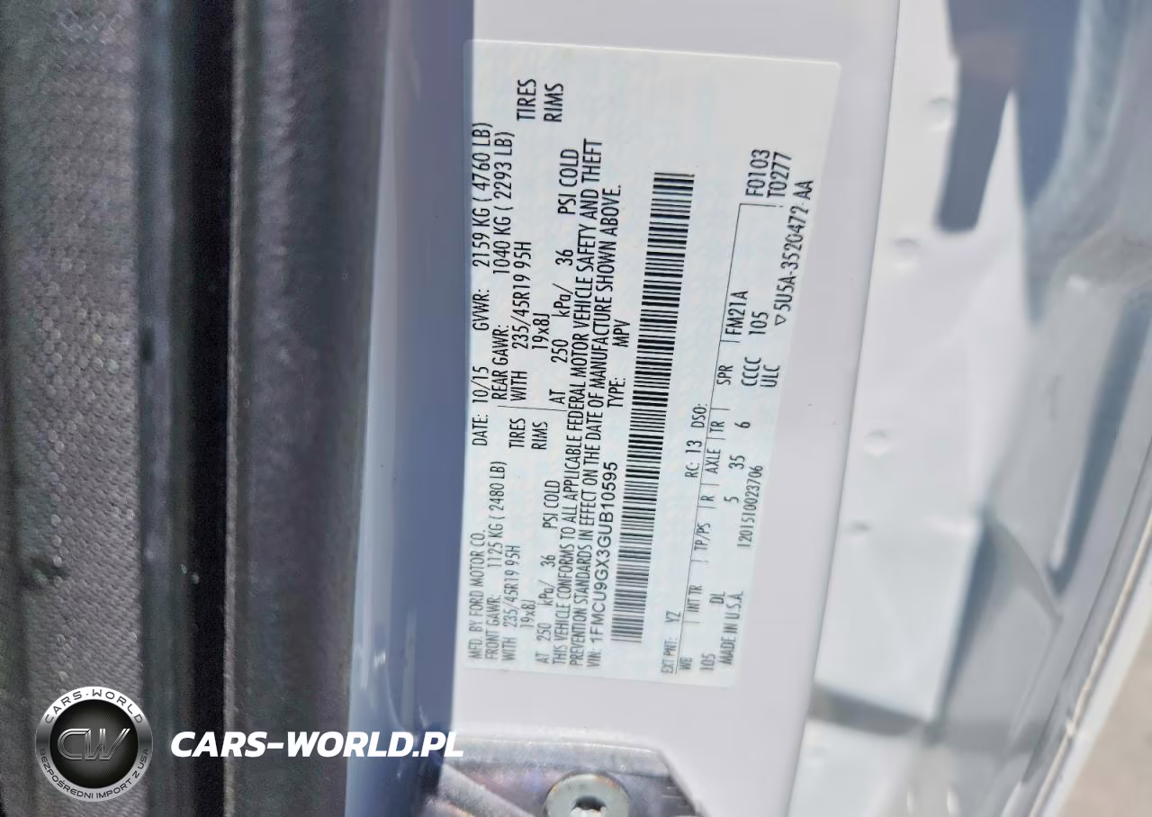 2016 Ford Escape Se VIN:1FMCU9GX3GUB10595 - 13