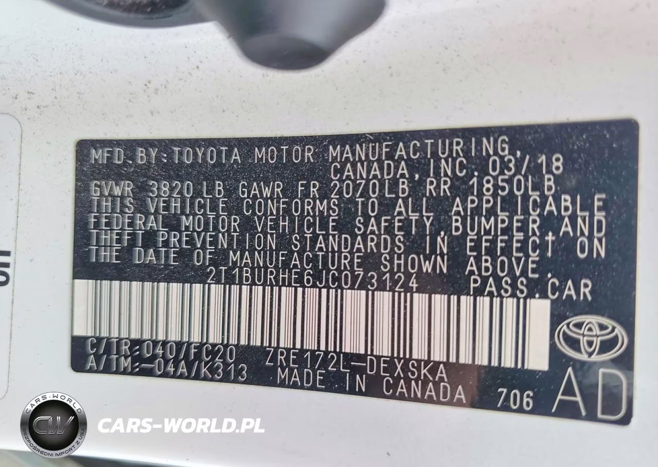 2018 Toyt Corolla Se Manual VIN:2T1BURHE6JC073124 - 12