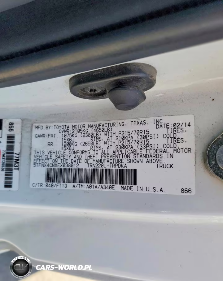 2014 Toyota Tacoma Base VIN:5TFNX4CNXEX038012 - 12