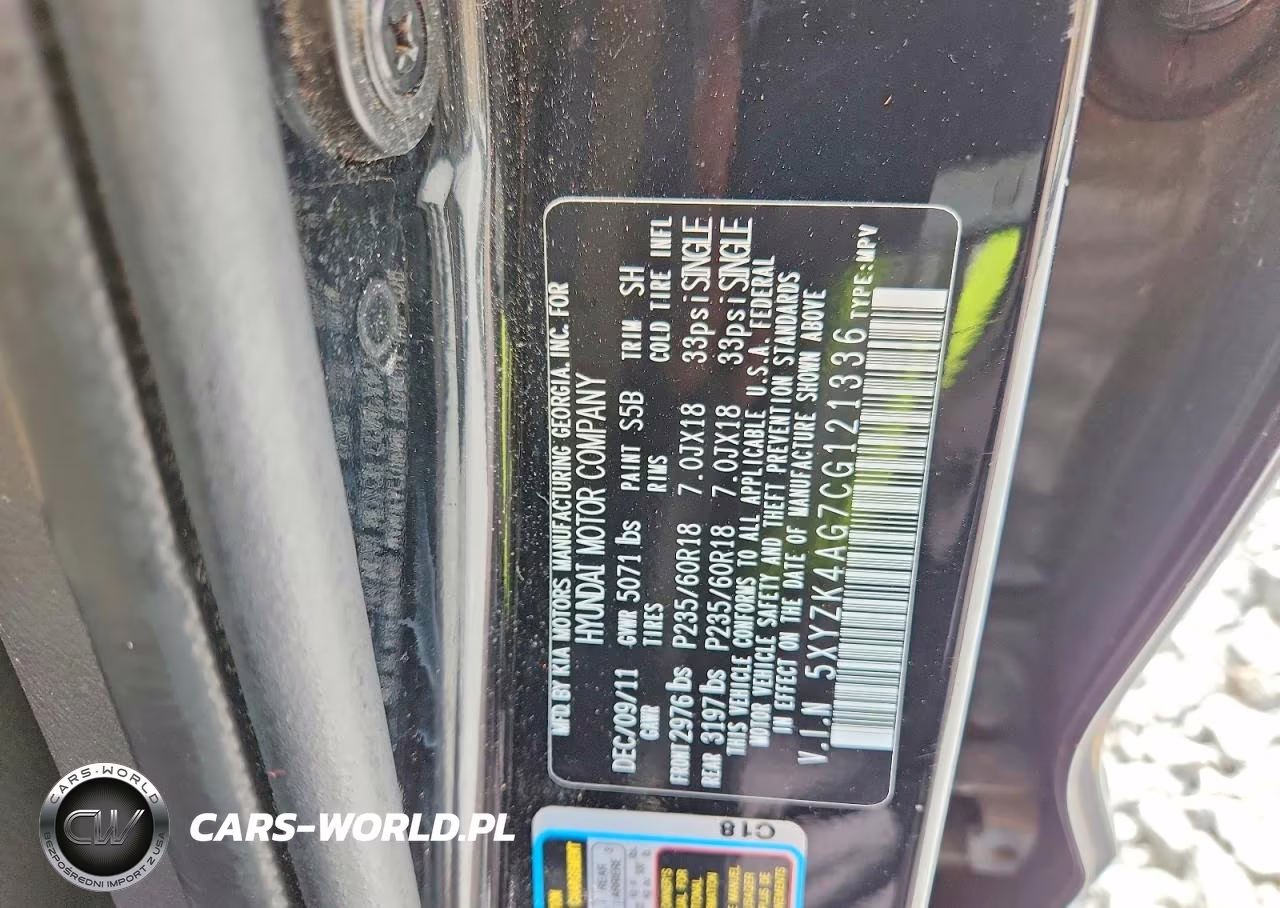 2012 Hyundai Santa Fe Limited VIN:5XYZK4AG7CG121336 - 13