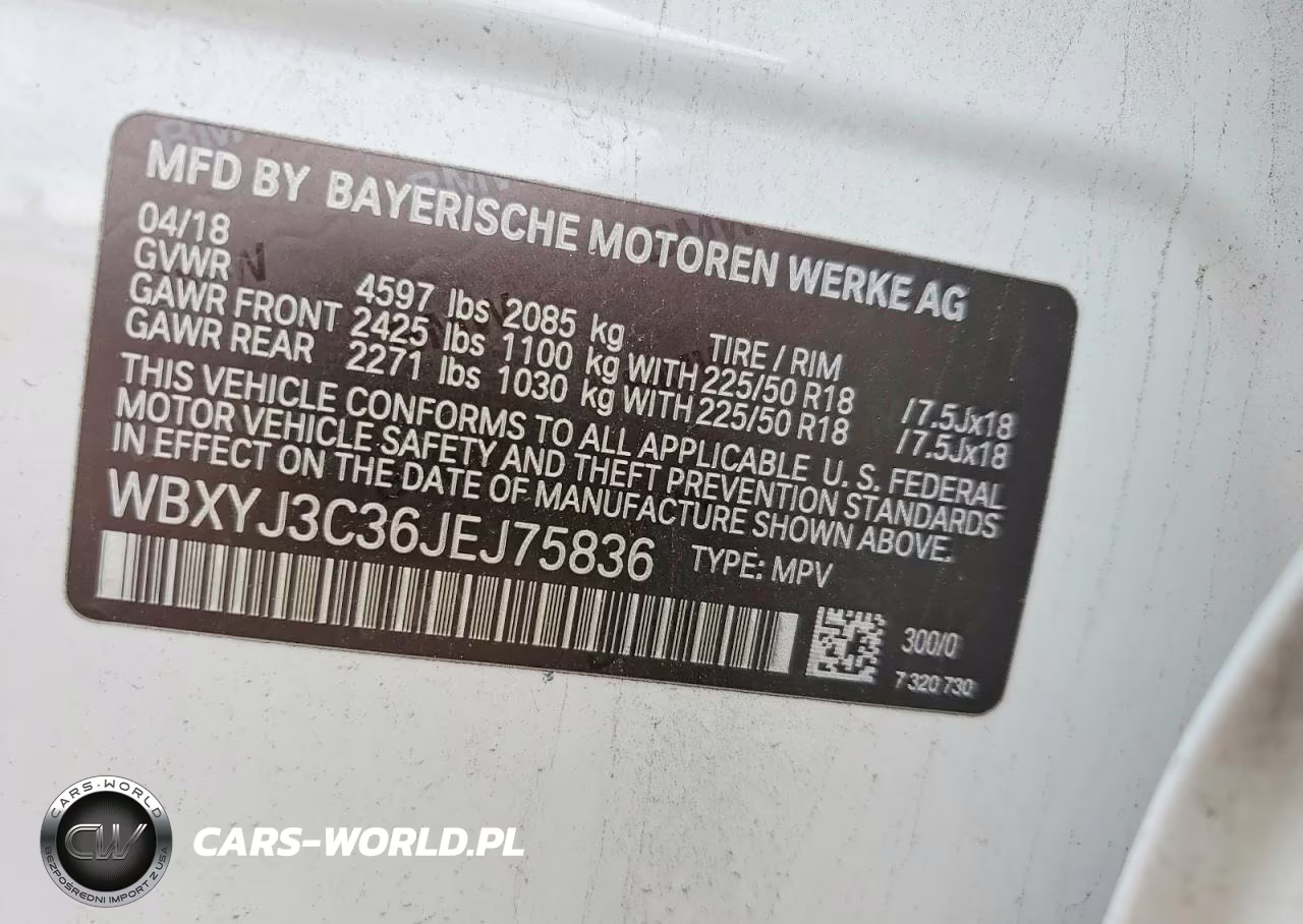 2018 BMW X2 Sdrive28I VIN:WBXYJ3C36JEJ75836 - 14