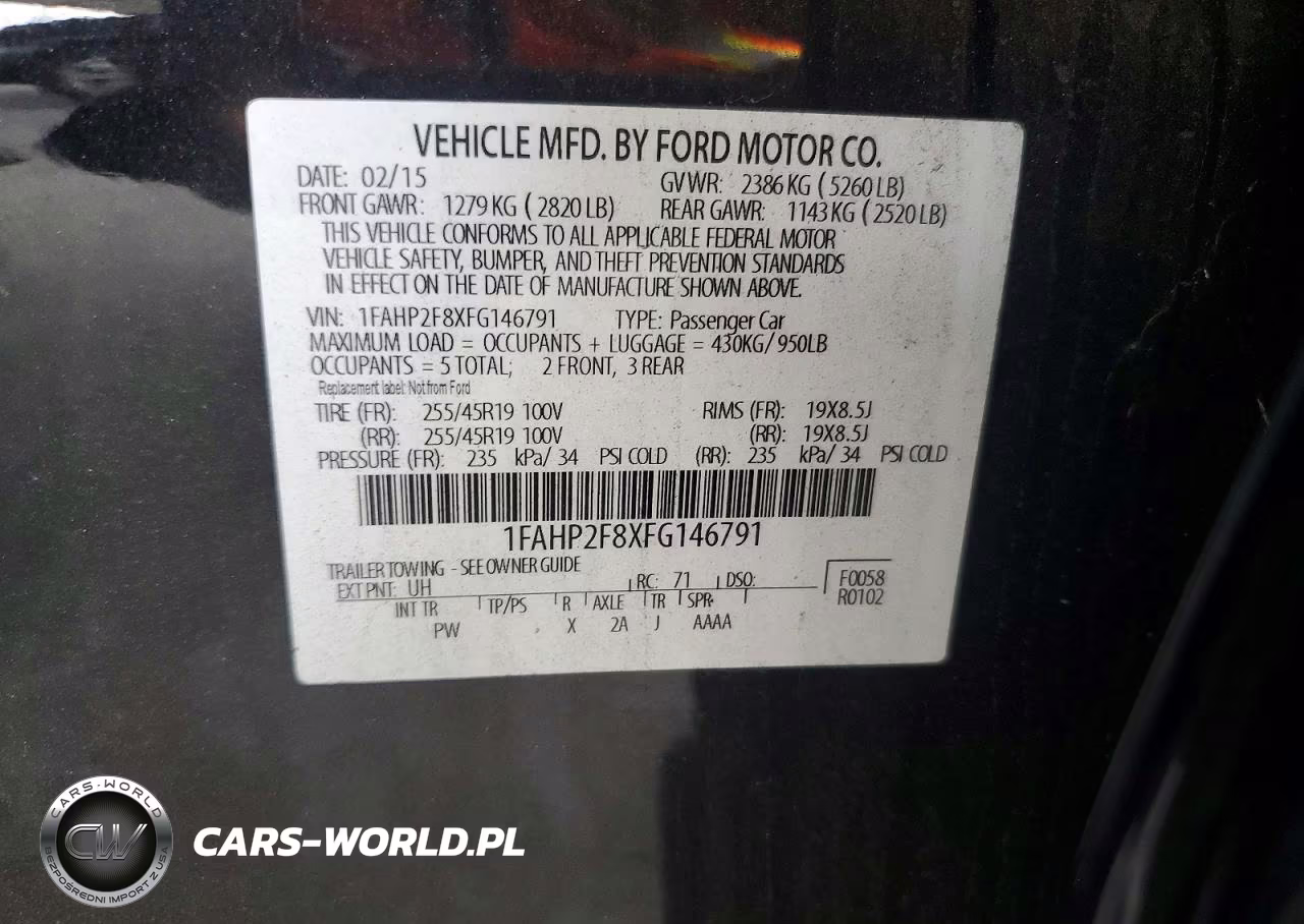 2015 Ford Taurus Limited VIN:1FAHP2F8XFG146791 - 12