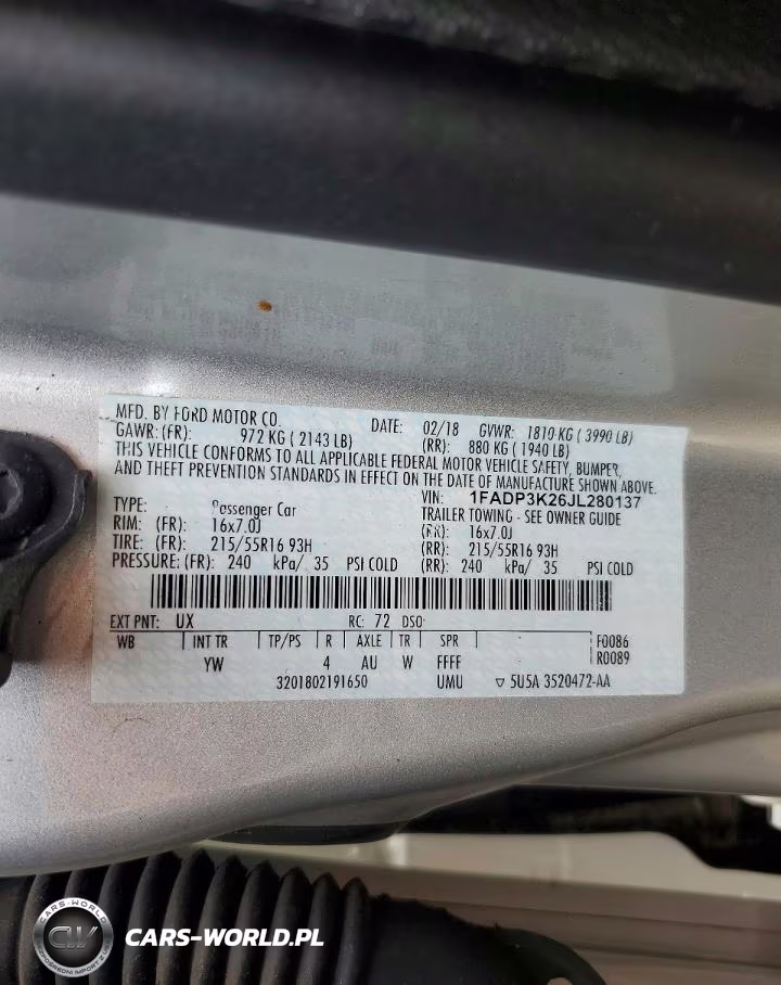 2018 Ford Focus Se VIN:1FADP3K26JL280137 - 12