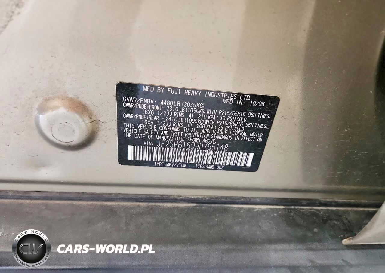 2009 Subaru Forester 2.5X VIN:JF2SH61699H765148 - 14