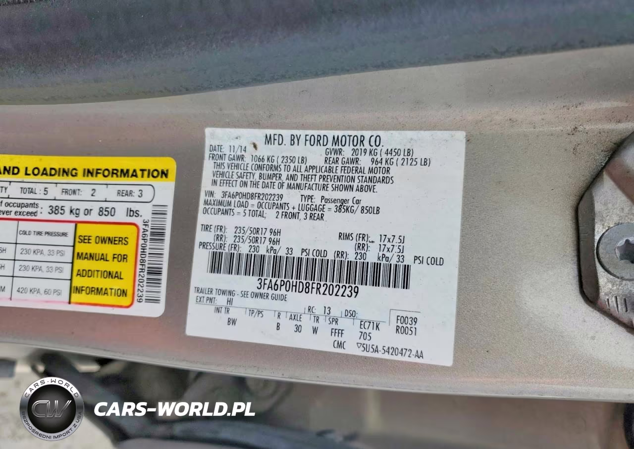 2015 Ford Fusion Se VIN:3FA6P0HD8FR202239 - 12