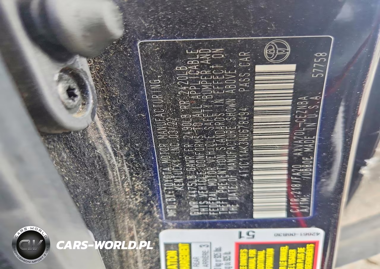 2022 Toyota Camry Le VIN:4T1C11AK3NU678494 - 12
