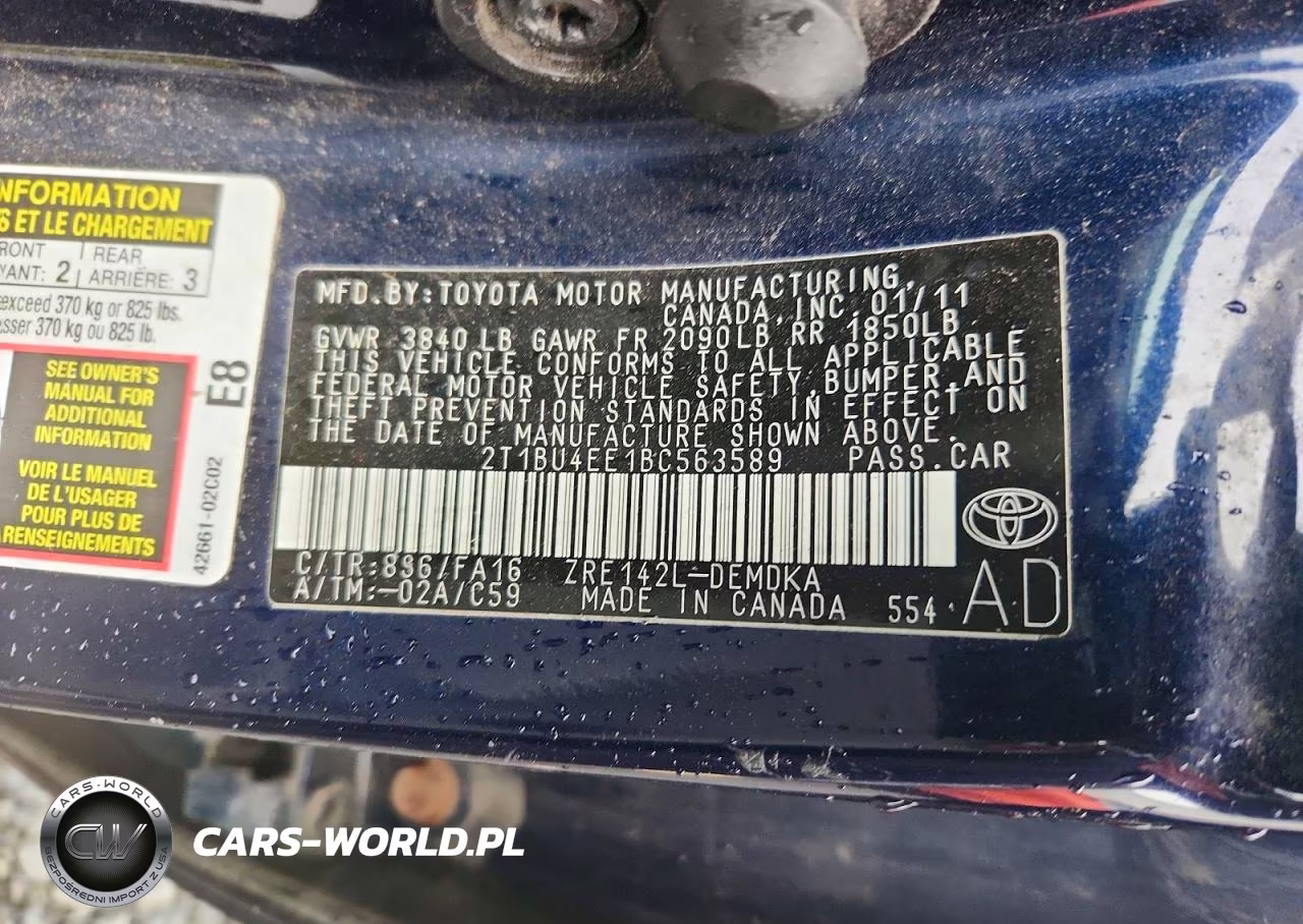 2011 Toyota Corolla Base VIN:2T1BU4EE1BC563589 - 13