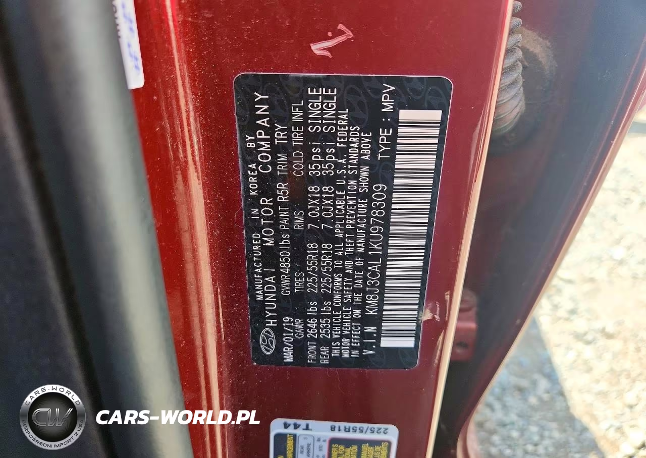 2019 Hyundai Tucson Limited VIN:KM8J3CAL1KU978309 - 14