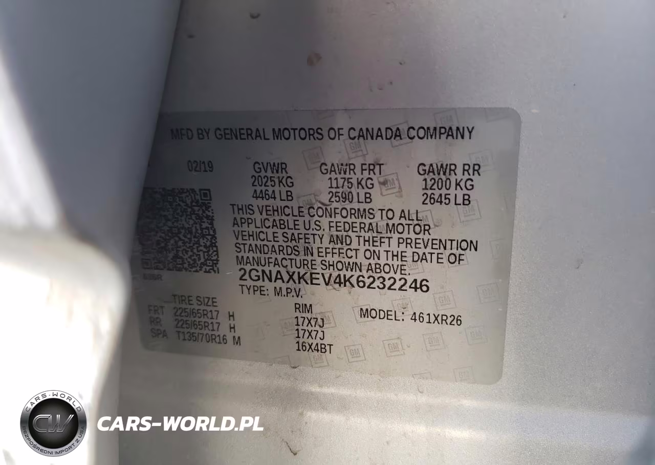 2019 Chevrolet Equinox Lt VIN:2GNAXKEV4K6232246 - 12