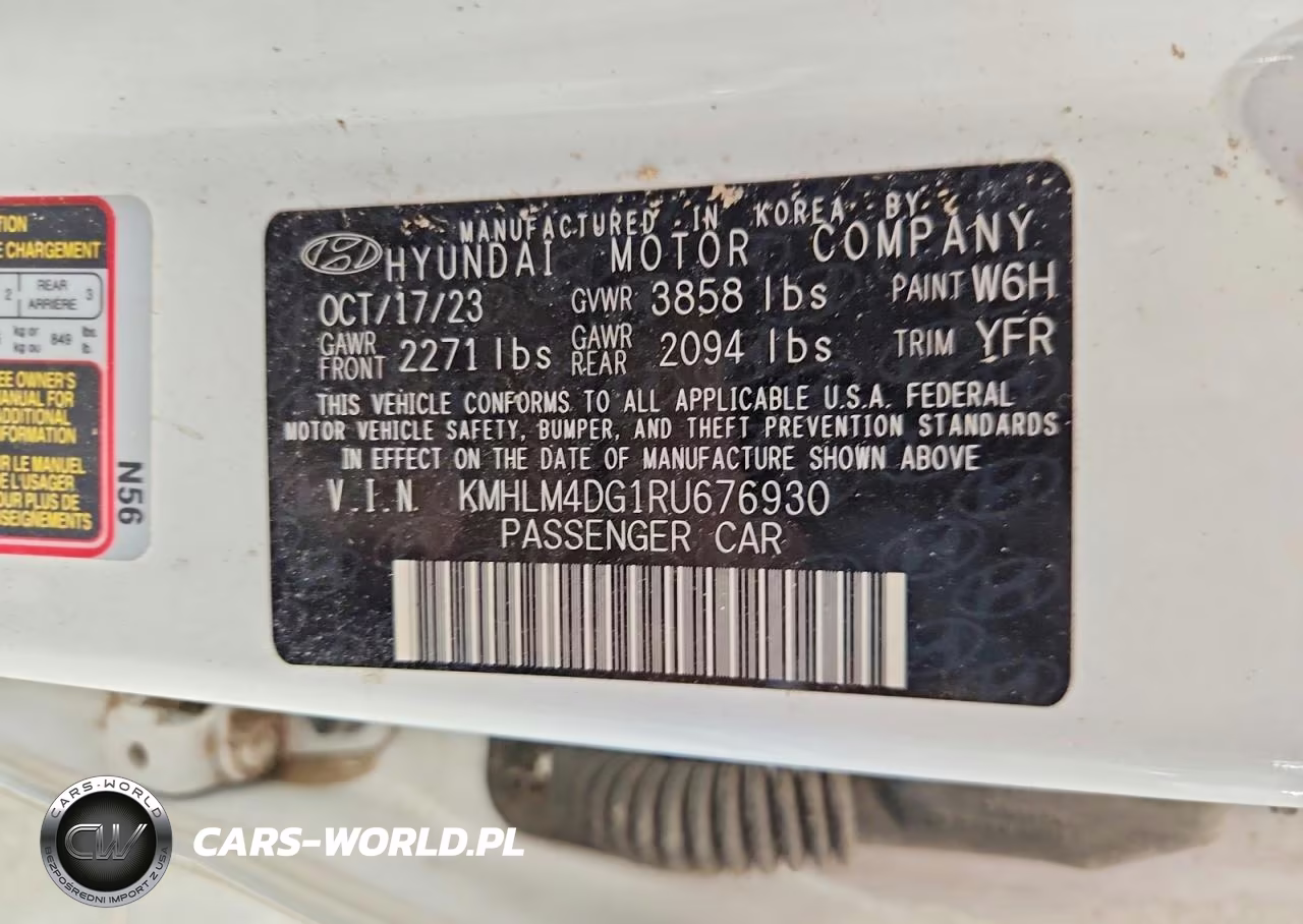 2024 Hyundai Elantra Sel VIN:KMHLM4DG1RU676930 - 12