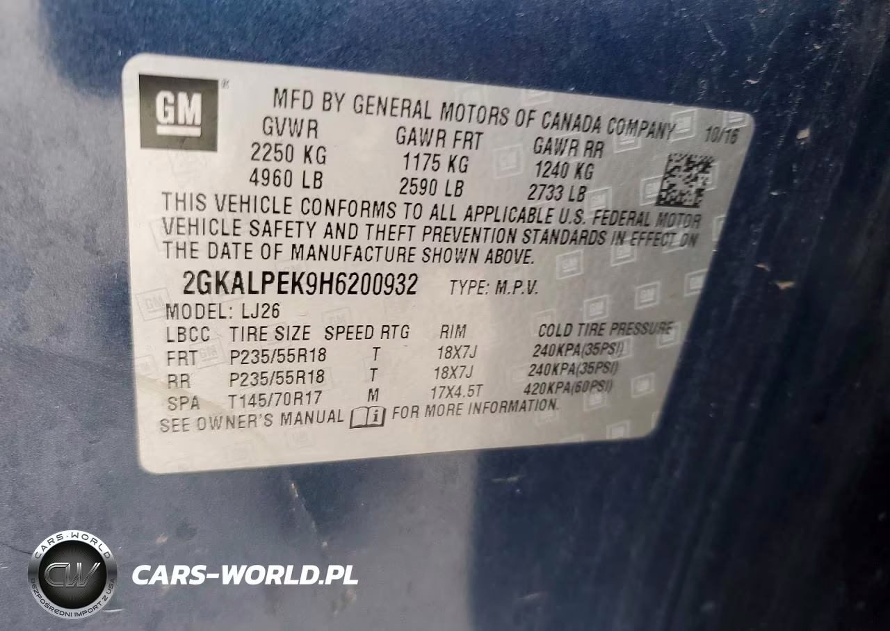 2017 GMC Terrain Slt VIN:2GKALPEK9H6200932 - 14