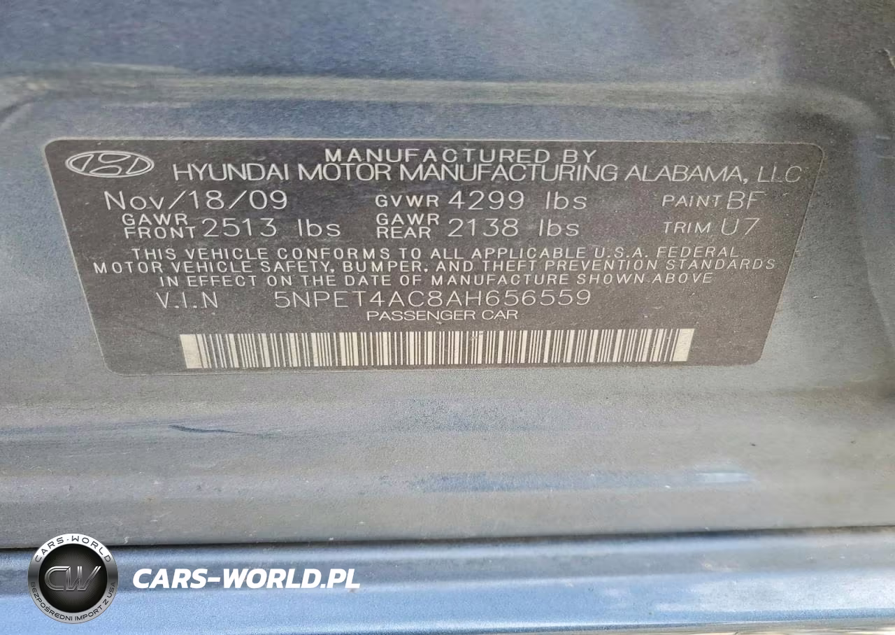 2010 Hyundai Sonata Gls VIN:5NPET4AC8AH656559 - 12