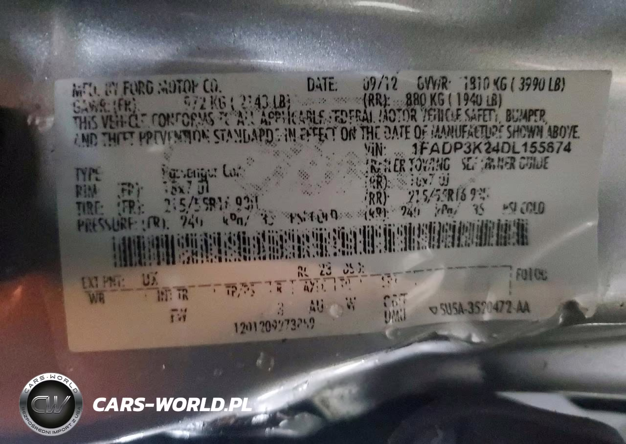 2013 Ford Focus Se VIN:1FADP3K24DL155674 - 13