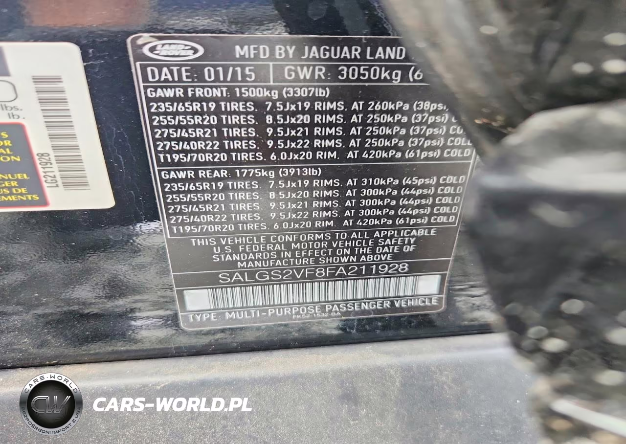 2015 Land Rover Range Rover Hse VIN:SALGS2VF8FA211928 - 12