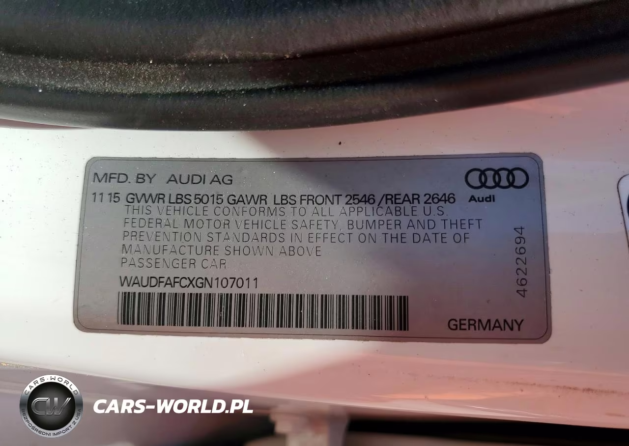 2016 Audi A6 Premium Plus VIN:WAUDFAFCXGN107011 - 13