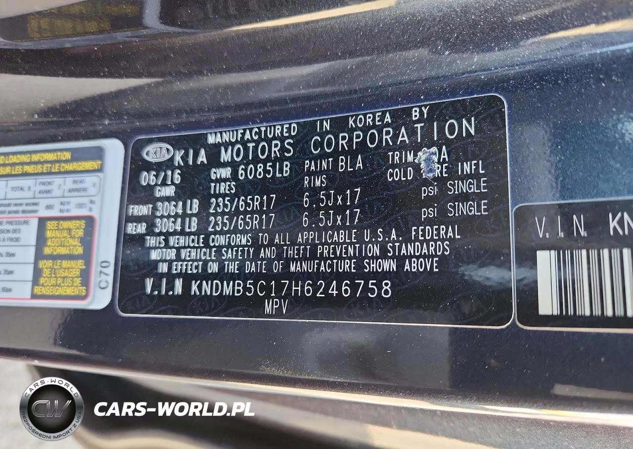 2017 Kia Sedona Lx VIN:KNDMB5C17H6246758 - 13