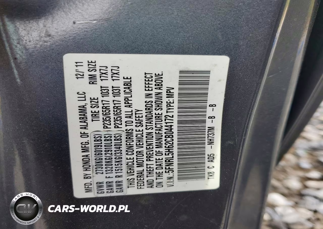 2012 Honda Odyssey Exl VIN:5FNRL5H62CB044172 - 13
