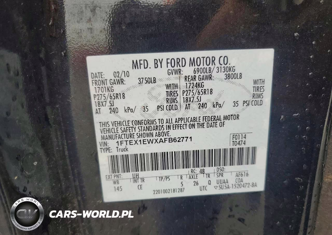 2010 Ford F150 Super Cab VIN:1FTEX1EWXAFB62771 - 12