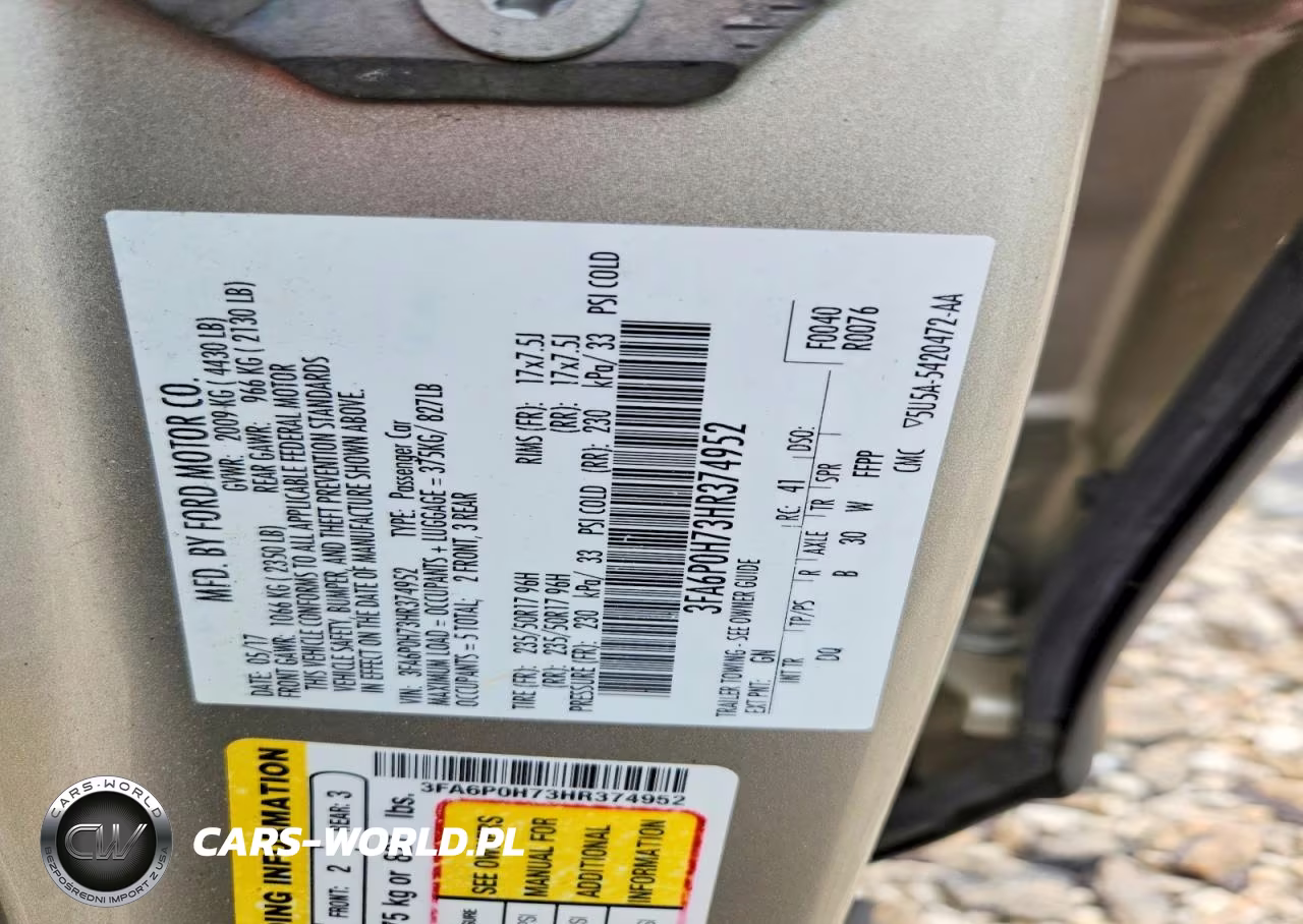 2017 Ford Fusion Se VIN:3FA6P0H73HR374952 - 12