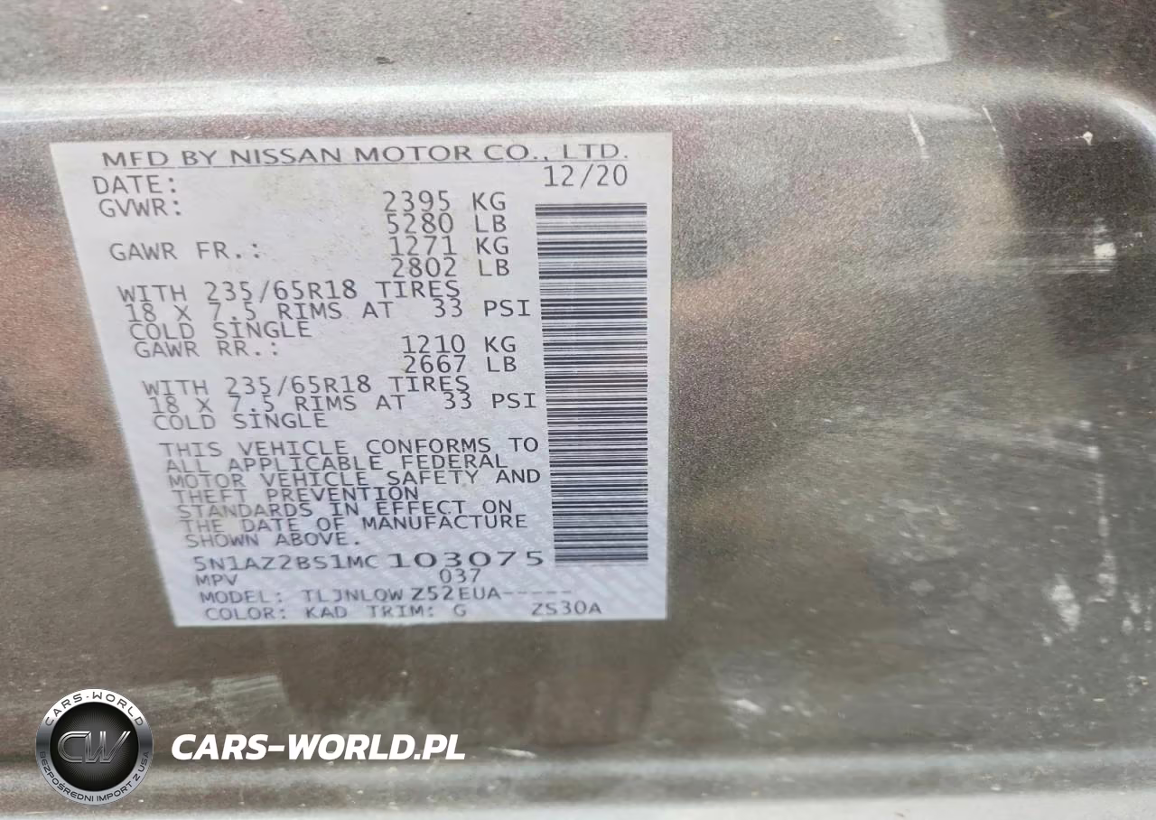 2021 Nissan Murano Sv VIN:5N1AZ2BS1MC103075 - 13