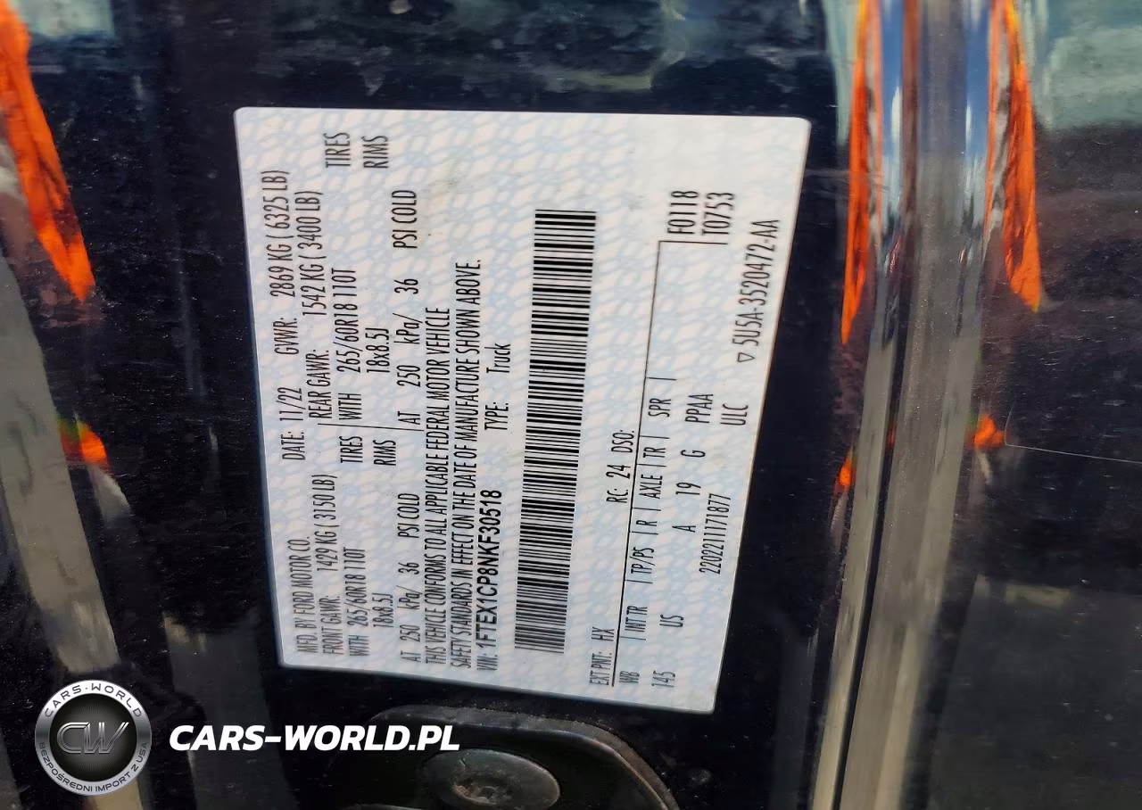 2022 Ford F150 Super Cab VIN:1FTEX1CP8NKF30518 - 13
