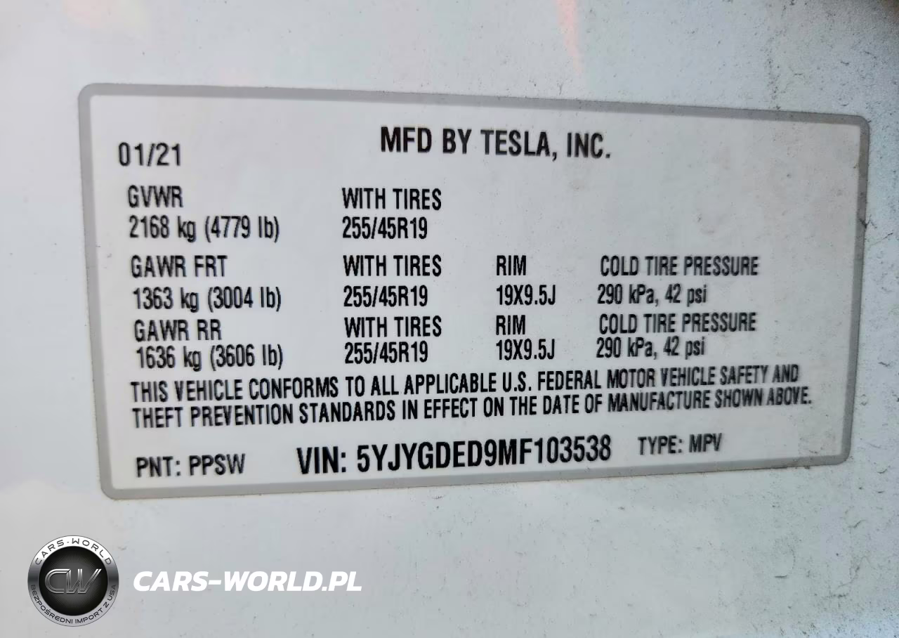 2021 Tesla Model Y VIN:5YJYGDED9MF103538 - 12