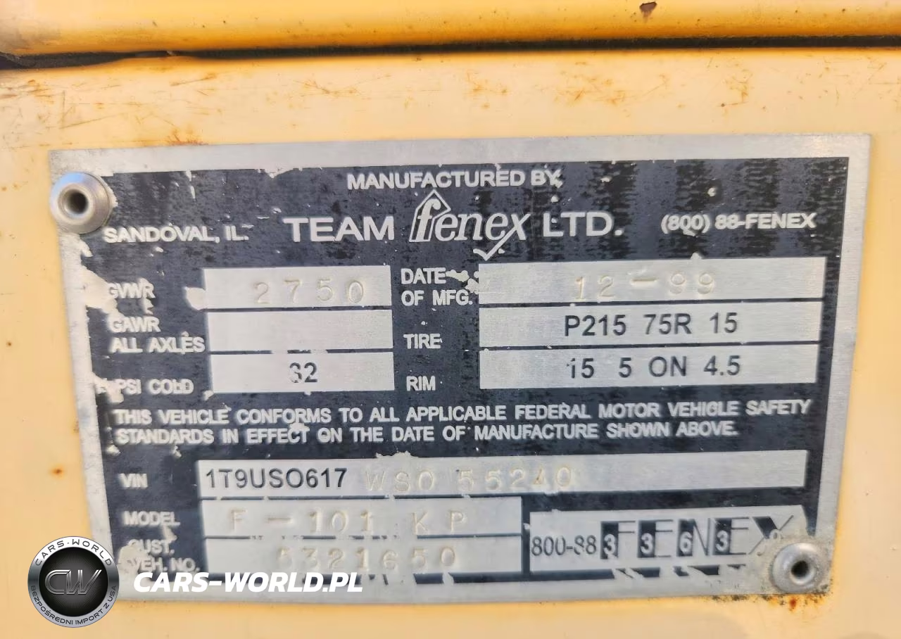 1999 Team Fenex F101Kp Generator VIN:1T9US0617WS055240 - 10