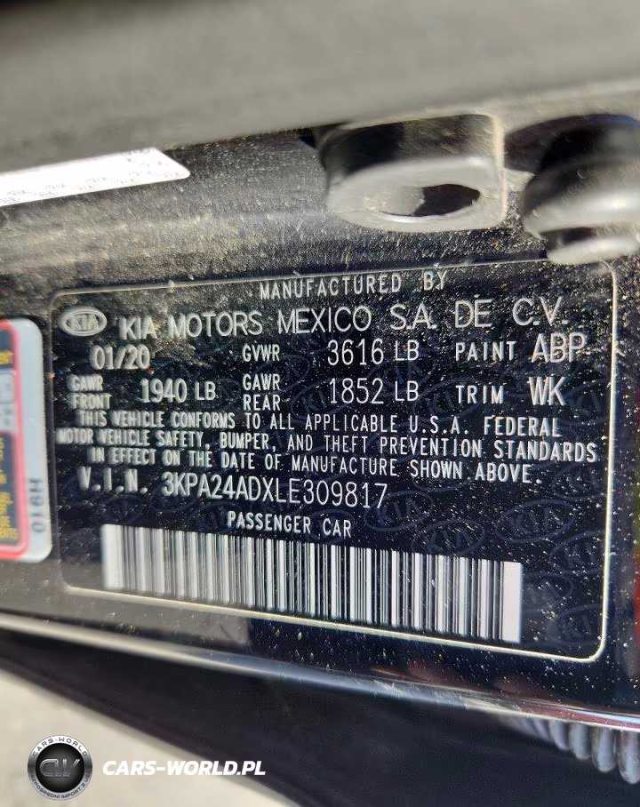 2020 Kia Rio Lx VIN:3KPA24ADXLE309817 - 12