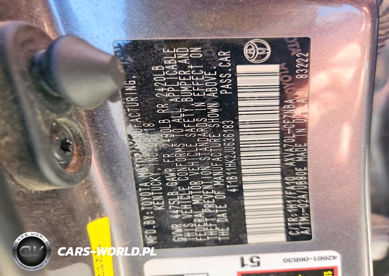 2018 Toyota Camry Le VIN:4T1B11HK2JU636183 - 12