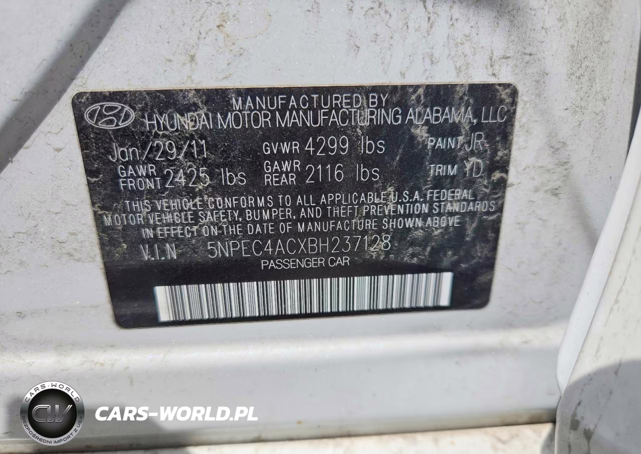 2011 Hyundai Sonata Limited VIN:5NPEC4ACXBH237128 - 12
