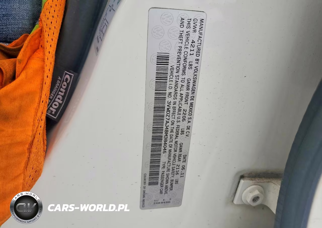 2011 Volkswagen Jetta Se VIN:3VWDZ7AJ4BM384045 - 13