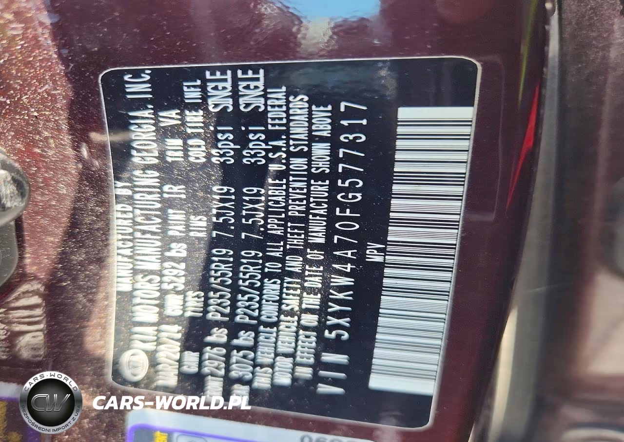 2015 Kia Sorento Sx VIN:5XYKW4A70FG577317 - 13