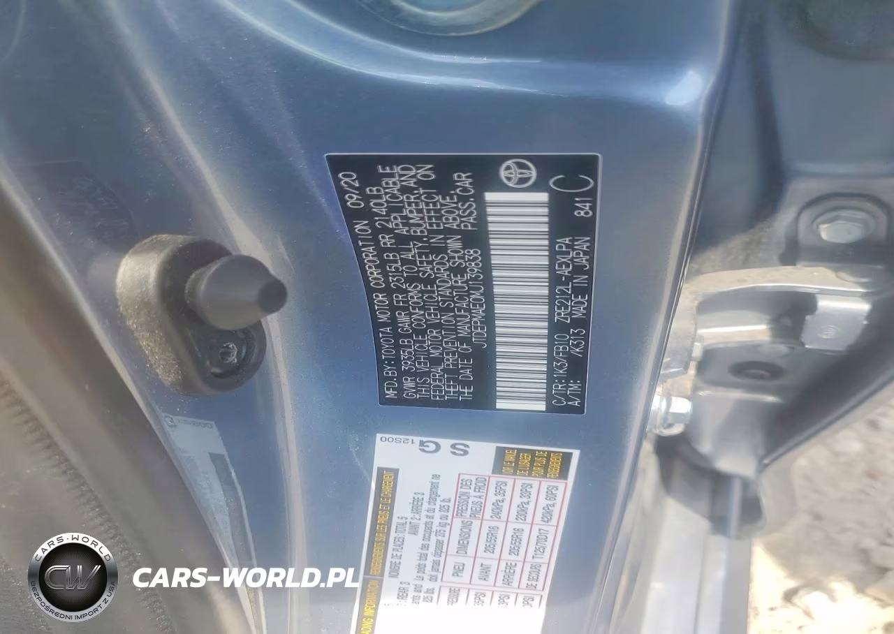 2021 Toyota Corolla Le VIN:JTDEPMAE0MJ139838 - 12