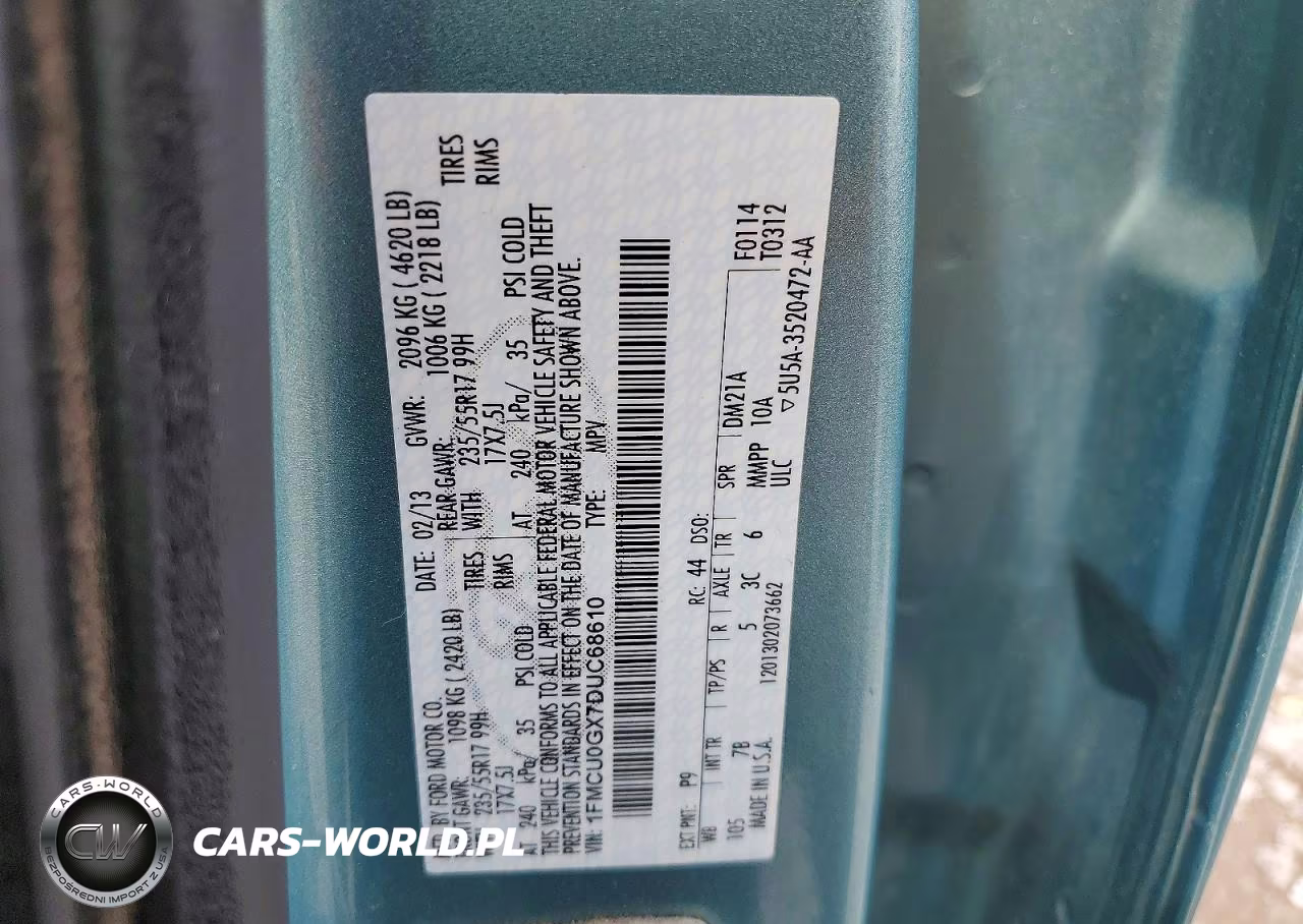2013 Ford Escape Se VIN:1FMCU0GX7DUC68610 - 12