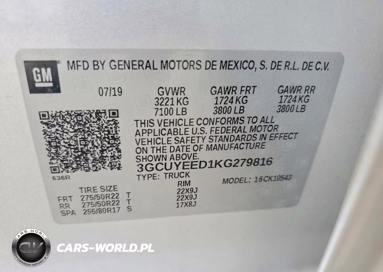 2019 Chevrolet Silverado K1500 Rst VIN:3GCUYEED1KG279816 - 12