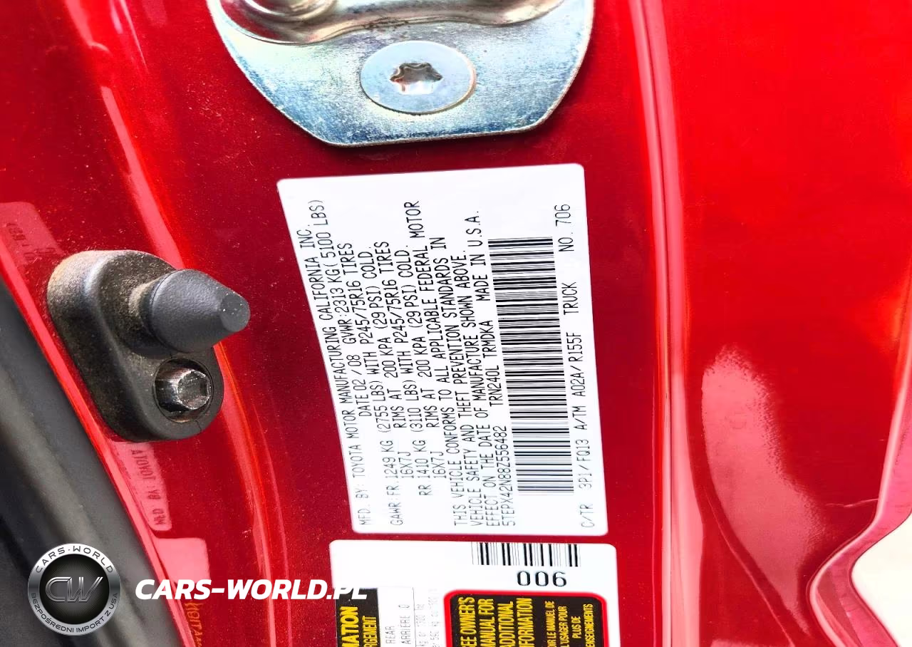 2008 Toyota Tacoma Base VIN:5TEPX42N88Z556482 - 12